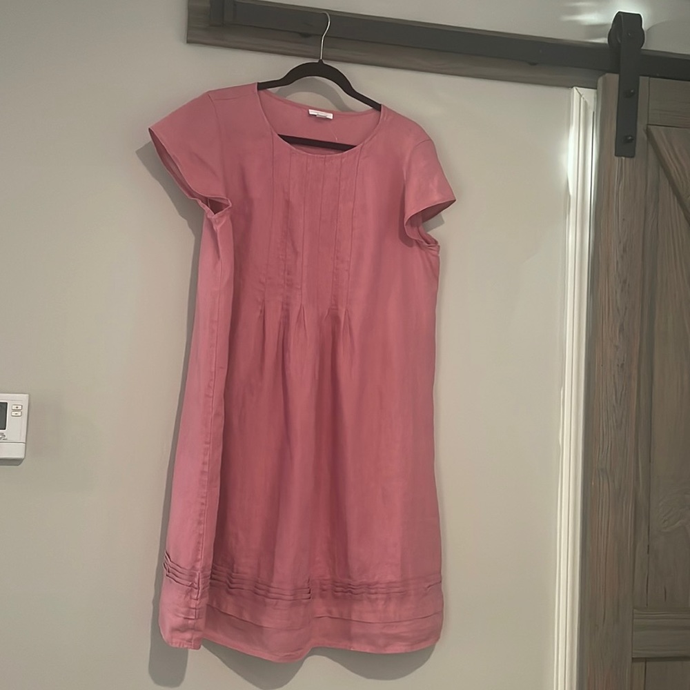 J. Jill love linen pink tulip dress large